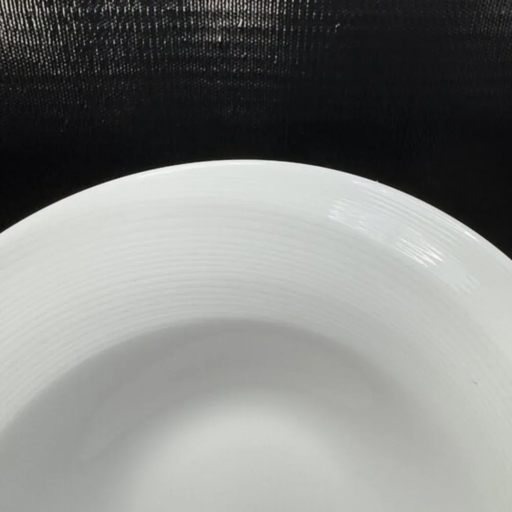 Fortessa White Swirl Round Deep Dish Bowl 9inch Bowls Dishes Porcelain Set 4 VTG